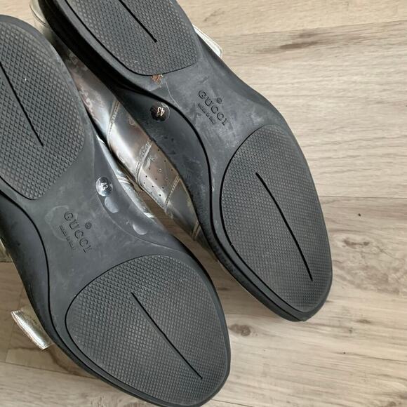 Gucci Silver Logo Sneakers Size 43 - Picture 4 of 5